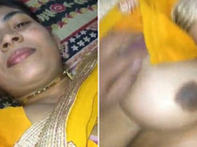 Indian girlfriend gives permission for partner to touch her breasts during intercourse