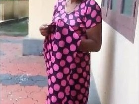 Busty maid's wet pussy and perky boobs