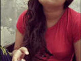Cute Indian girl cleansing her face without blurring
