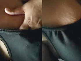 Busty Mallu girl fondles her breasts in a bra