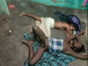 Desi couple in bed after having sex naked
