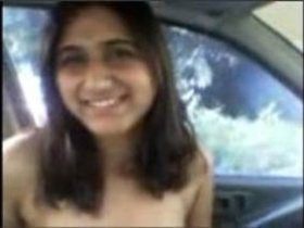 Desi teen Gurpreet gets naughty in the backseat of a car