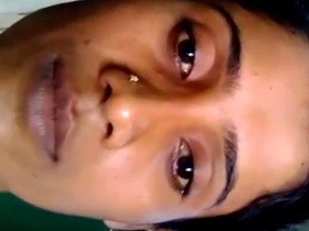 Indian girl's solo nude selfies video