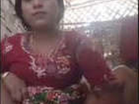 Horny country girl pleasures herself with her fingers