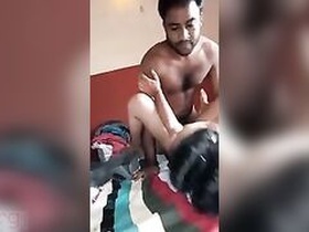 Desi girlfriend enjoys missionary sex with bearded lover