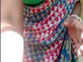 Indian aunty gets naked in the village