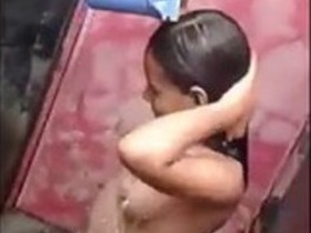 Indian college girl strips down and takes a bath in secretly recorded video