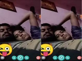 Desi couple's romantic video call leads to mutual masturbation