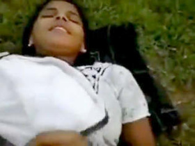Indian teenage girl enjoys outdoor sex in public