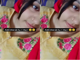 Exclusive amateur video of a Desi Indian girl flaunting her big boobs and pussy