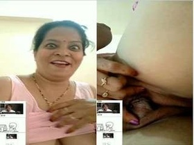 Indian college girlfriend shows off her big boobs and pussy on video call