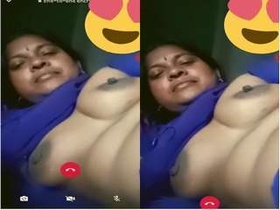 Bhabhi's video call reveals her naked body and masturbation