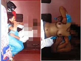 Desi wife's big boobs get squeezed and sucked