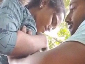 Indian college students engage in outdoor sex in a public park