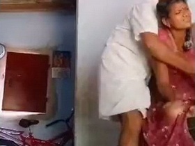 Desi wife gives her old father a blowjob and fucks him in his village home