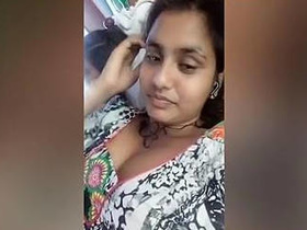 Busty girl flaunts her body in a video chat