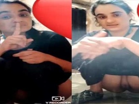 Village girl pees in front of the camera