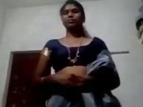 Kamapisachi's nude selfie with sari undressing Tamil maami