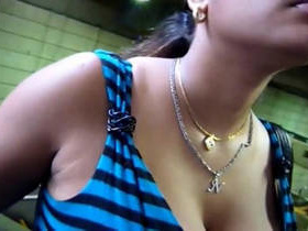 Desi voyeur spies on aunty's breasts and punishes her at Pune escalator