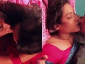 Hindi porn with Bhabhi Devar and foreplay kissing