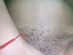 College student enjoys solo playtime with big boobs and erected nipples