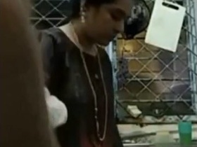 Senior uncle has sex with the maid in the kitchen