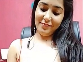 Kamapisachi's solo dildo play in a fully nude video