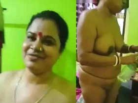 Chubby Indian bhabhi with big breasts gets naked in the village