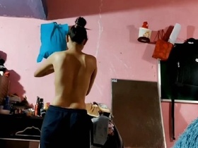 Desi Indian girl gets naked while changing clothes in front of the camera