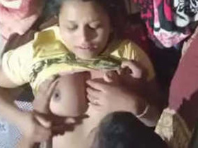 Desi couple fucks with boobs pressed together