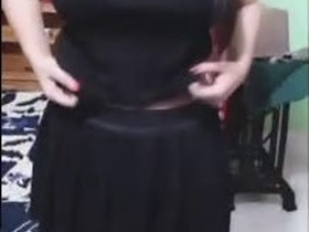 Moumi Mim, a Bangladeshi girl, flaunts her big breasts and buttocks