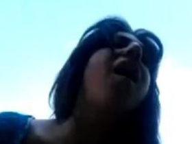 College girl enjoys outdoor sex in public park